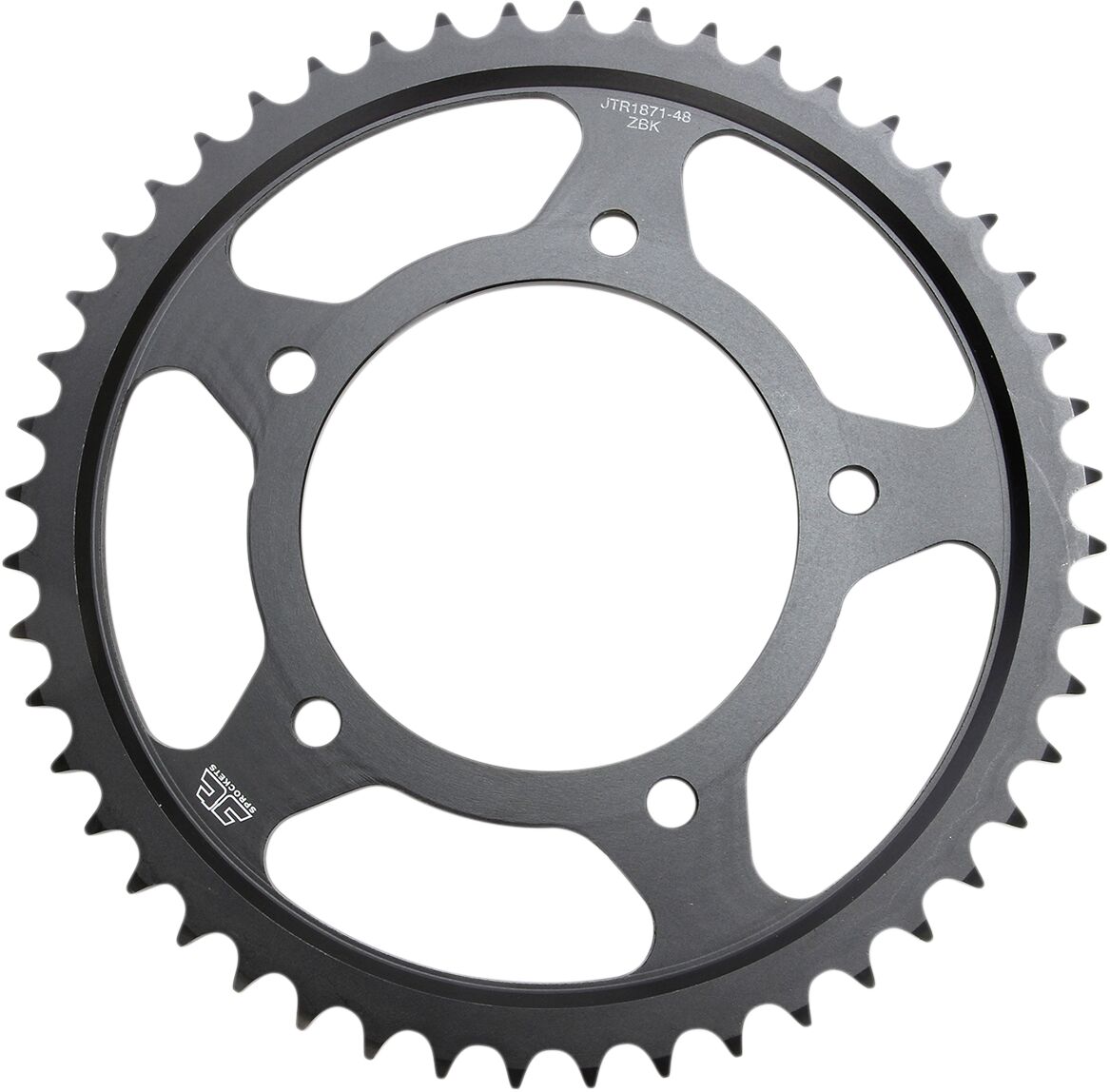 JT SPROCKETS JTR1871.48ZBK REAR REPLACEMENT SPROCKET 48 TEETH 50 PITCH NATURAL C49 HIGH CARBON STEEL JTR1871.48ZBK