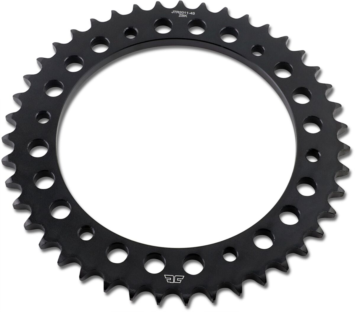 JT SPROCKETS JTR2011.43ZBK REAR REPLACEMENT SPROCKET 43 TEETH 50 PITCH NATURAL C49 HIGH CARBON STEEL JTR2011.43ZBK