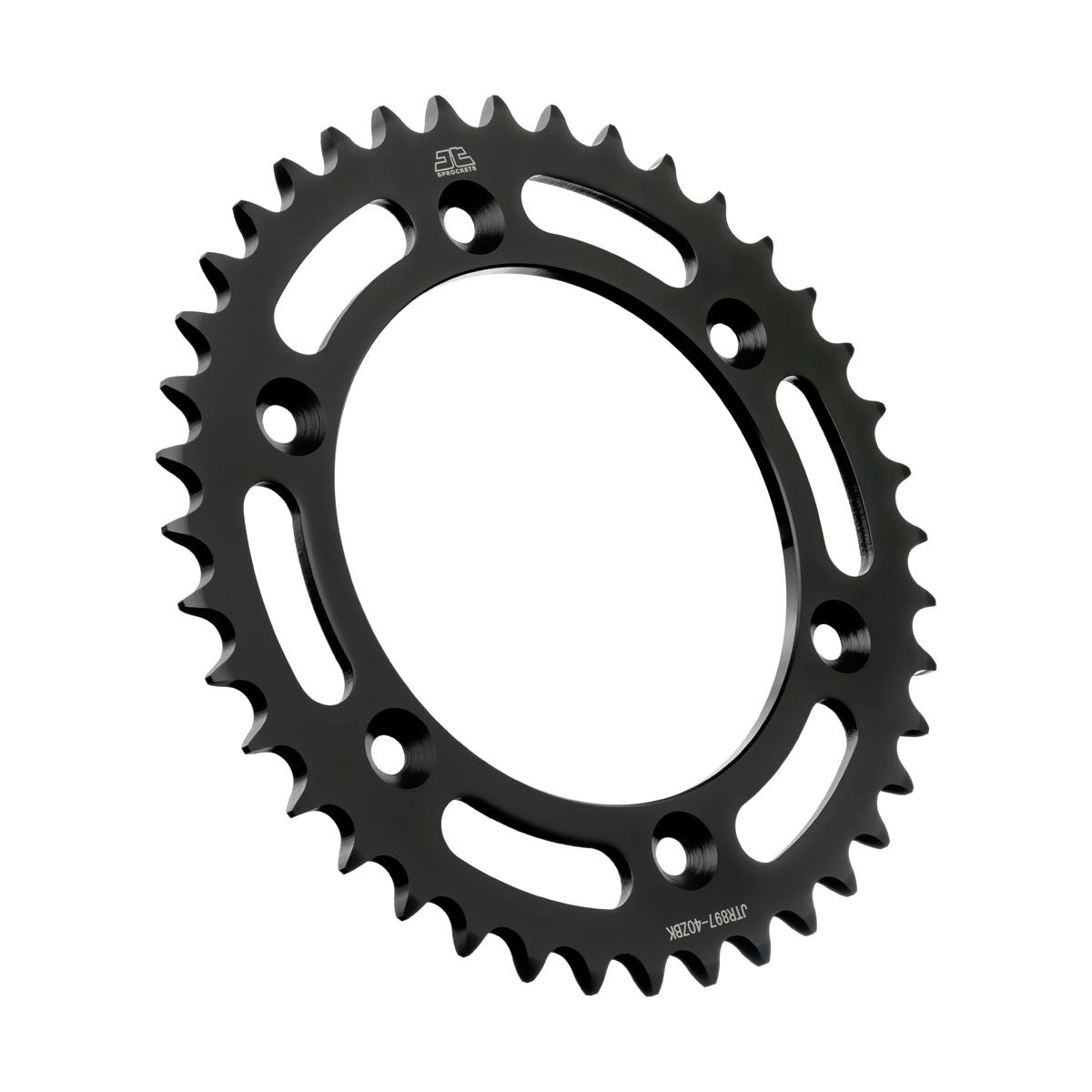 JT SPROCKETS JTR897.40ZBK REAR REPLACEMENT SPROCKET 40 TEETH 520 PITCH BLACK C49 HIGH CARBON STEEL JTR897.40ZBK