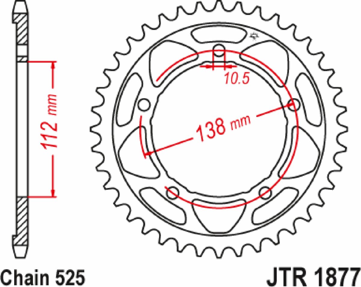 JT SPROCKETS SPROCKET RR YAMAHA 45T JTR1877.45