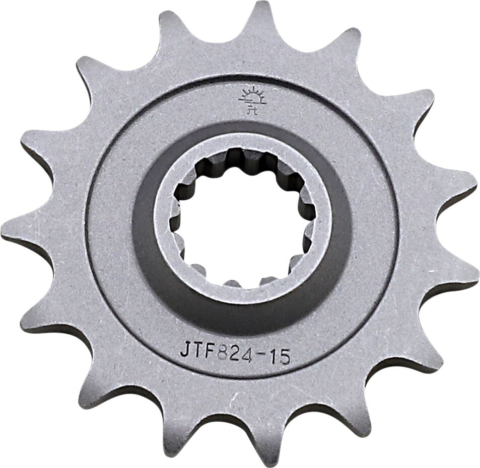 JT SPROCKETS JTF824.15 FRONT REPLACEMENT SPROCKET 15 TEETH 520 PITCH NATURAL STEEL JTF824.15