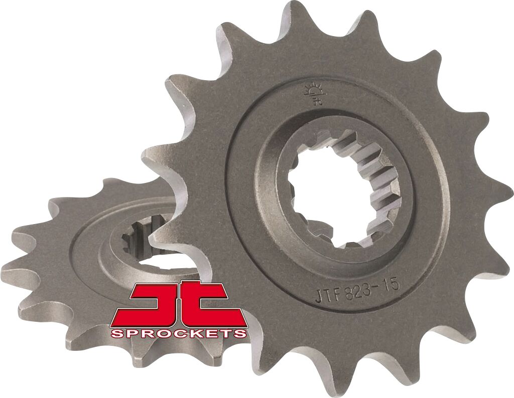 JT SPROCKETS JTF823.15 FRONT REPLACEMENT SPROCKET 15 TEETH 520 PITCH NATURAL CHROMOLY STEEL ALLOY JTF823.15