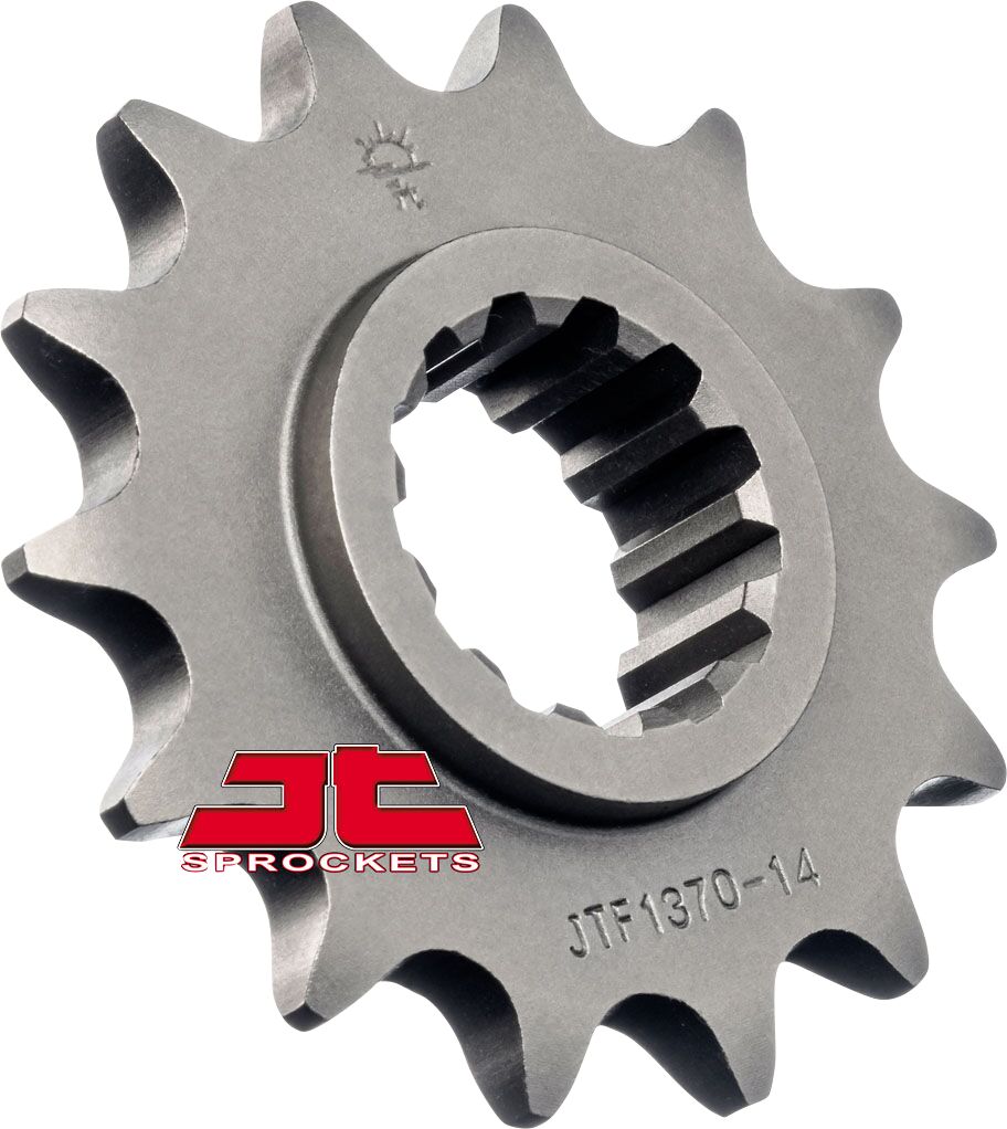 JT SPROCKETS JTF1370.14 FRONT REPLACEMENT SPROCKET 14 TEETH 525 PITCH NATURAL SCM420 CHROMOLY STEEL ALLOY JTF1370.14