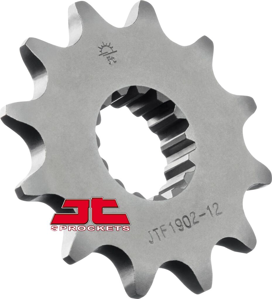 JT SPROCKETS JTF1902.12 FRONT REPLACEMENT SPROCKET 12 TEETH 520 PITCH NATURAL SCM420 CHROMOLY STEEL ALLOY JTF1902.12