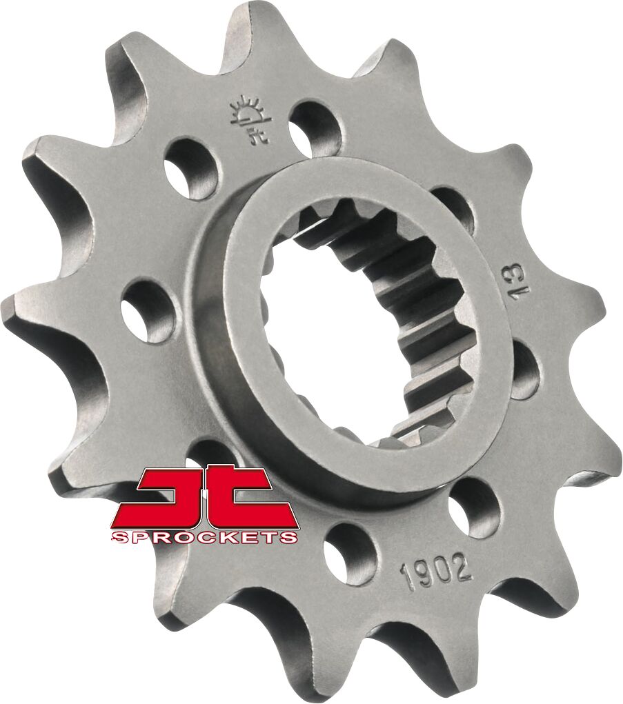 JT SPROCKETS JTF1902.13 FRONT REPLACEMENT SPROCKET 13 TEETH 520 PITCH NATURAL SCM420 CHROMOLY STEEL ALLOY JTF1902.13