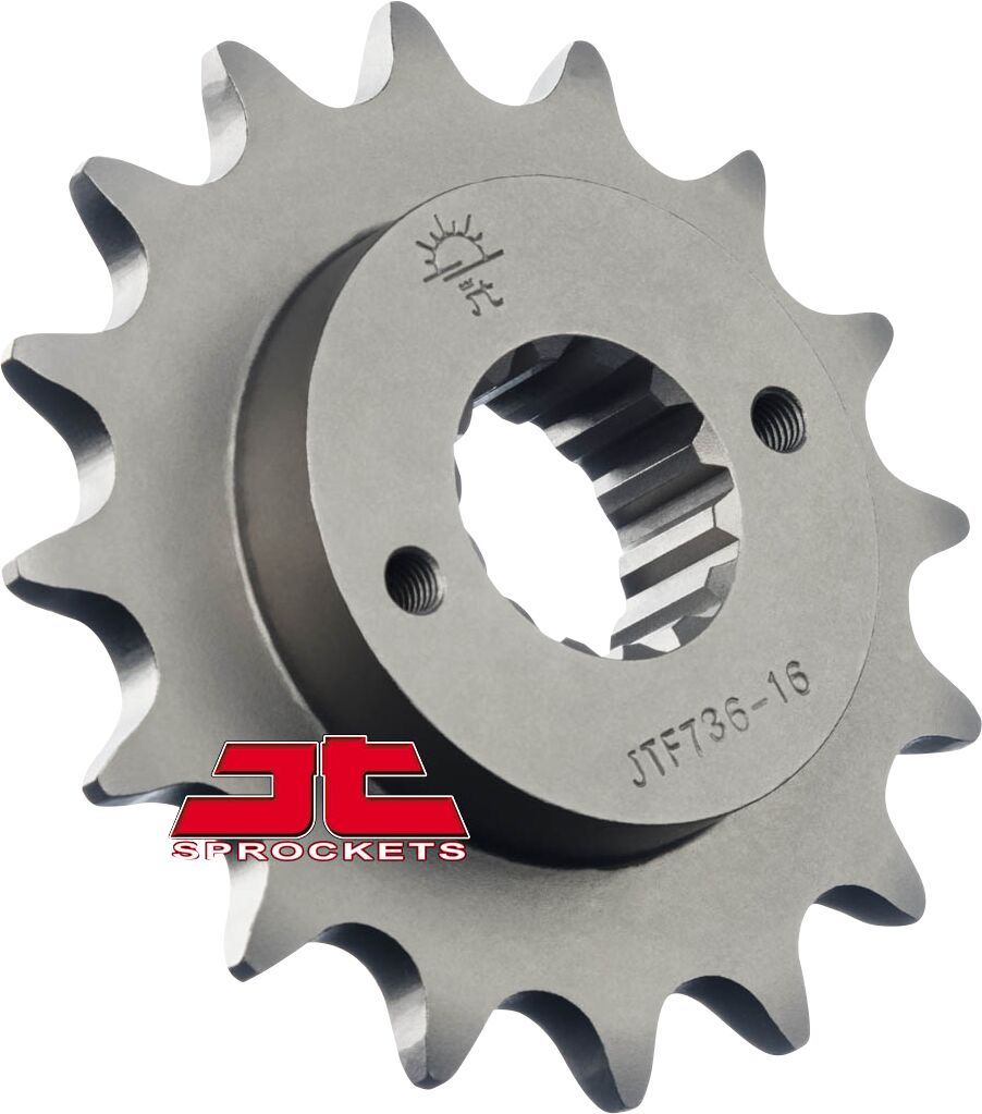 JT SPROCKETS JTF736.16 FRONT REPLACEMENT SPROCKET 16 TEETH 520 PITCH NATURAL CHROMOLY STEEL ALLOY JTF736.16