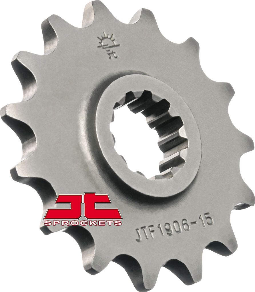 JT SPROCKETS JTF1906.15 FRONT REPLACEMENT SPROCKET 15 TEETH 420 PITCH NATURAL SCM420 CHROMOLY STEEL ALLOY JTF1906.15