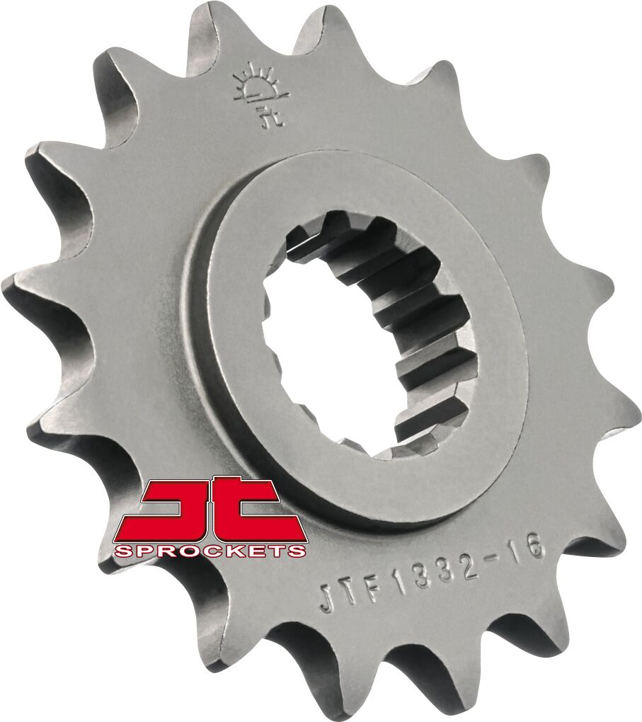 JT SPROCKETS JTF1332.16 FRONT REPLACEMENT SPROCKET 16 TEETH 525 PITCH NATURAL SCM420 CHROMOLY STEEL ALLOY JTF1332.16