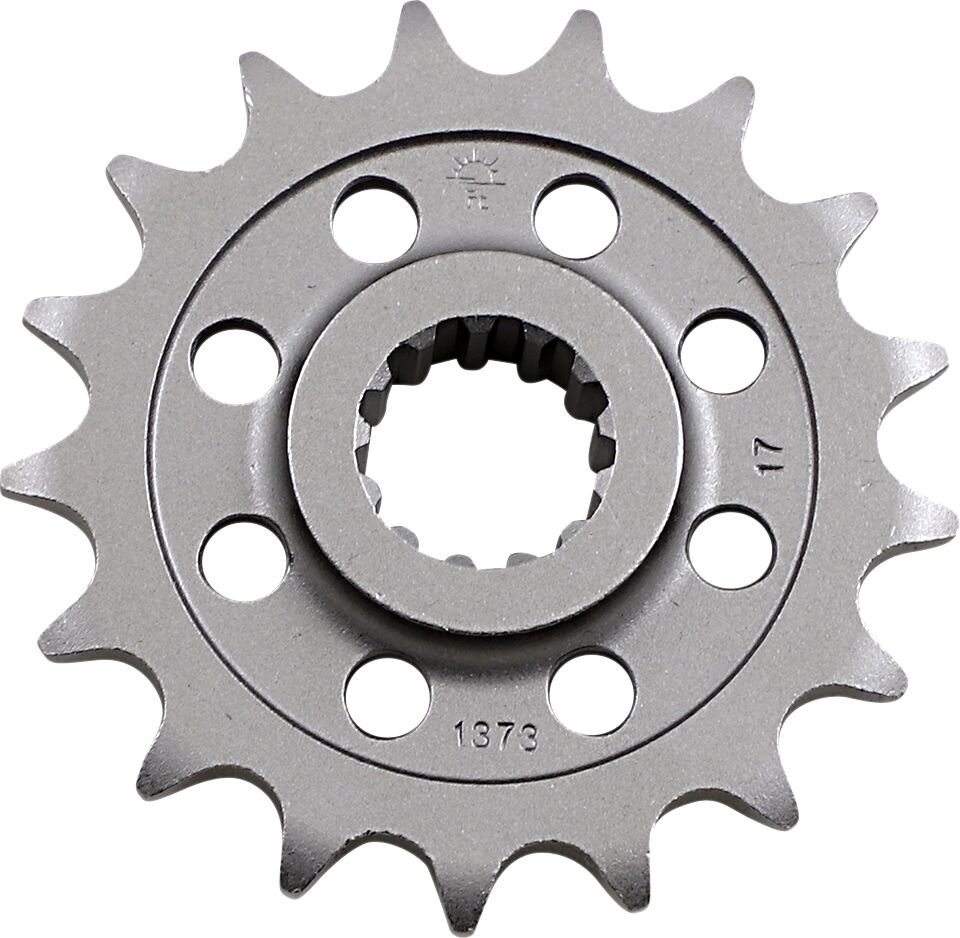 JT SPROCKETS JTF1373.17 FRONT REPLACEMENT SPROCKET 17 TEETH 520 PITCH NATURAL SCM420 CHROMOLY STEEL ALLOY JTF1373.17
