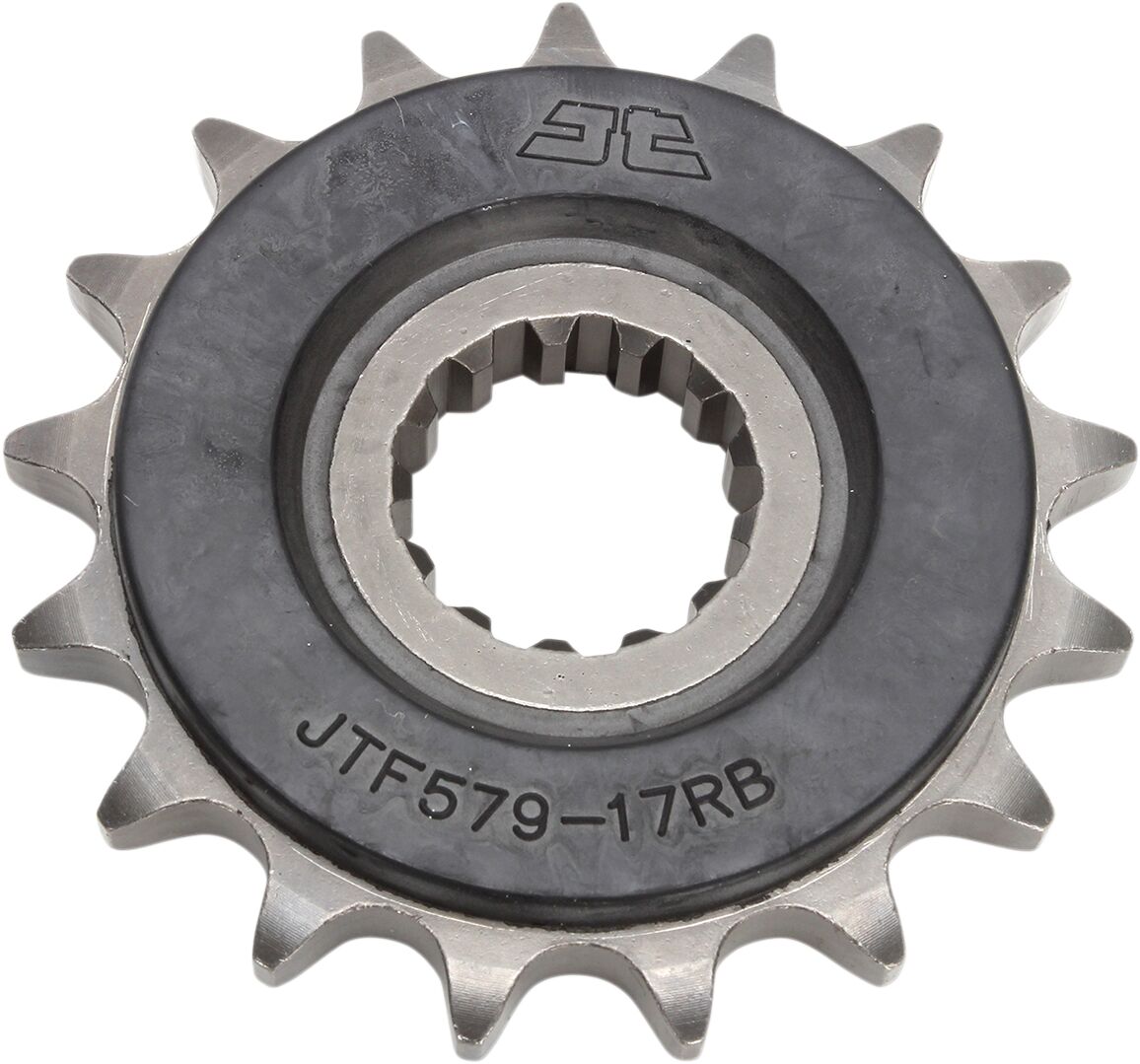 JT SPROCKETS JTF1529.17RB FRONT RUBBER CUSHIONED SPROCKET 17 TEETH 50 PITCH NATURAL SCM420 CHROMOLY STEEL ALLOY JTF1529.17RB