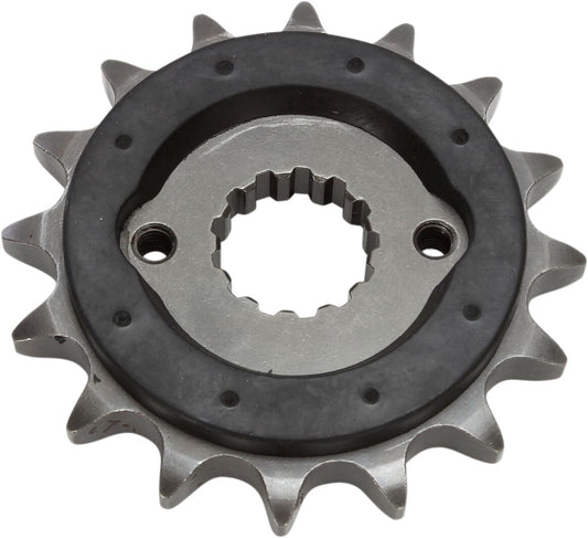 JT SPROCKETS JTF513.16RB FRONT RUBBER CUSHIONED SPROCKET 16 TEETH 530 PITCH NATURAL SCM420 CHROMOLY STEEL ALLOY JTF513.16RB