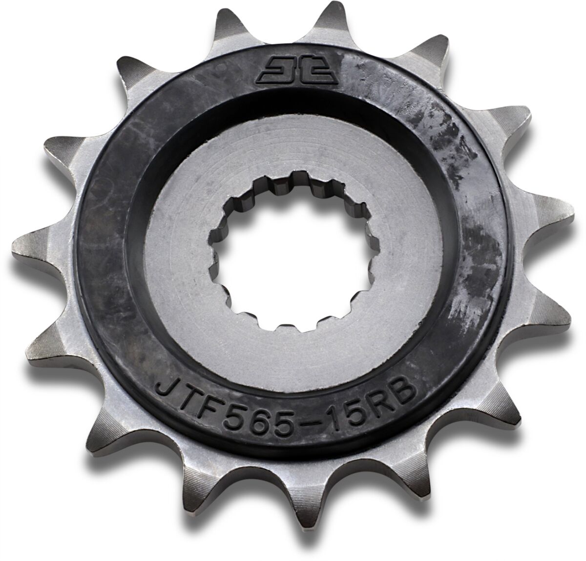 JT SPROCKETS JTF565.15RB FRONT RUBBER CUSHIONED SPROCKET 15 TEETH 520 PITCH NATURAL SCM420/20CRMO CHROMOLY STEEL JTF565.15RB