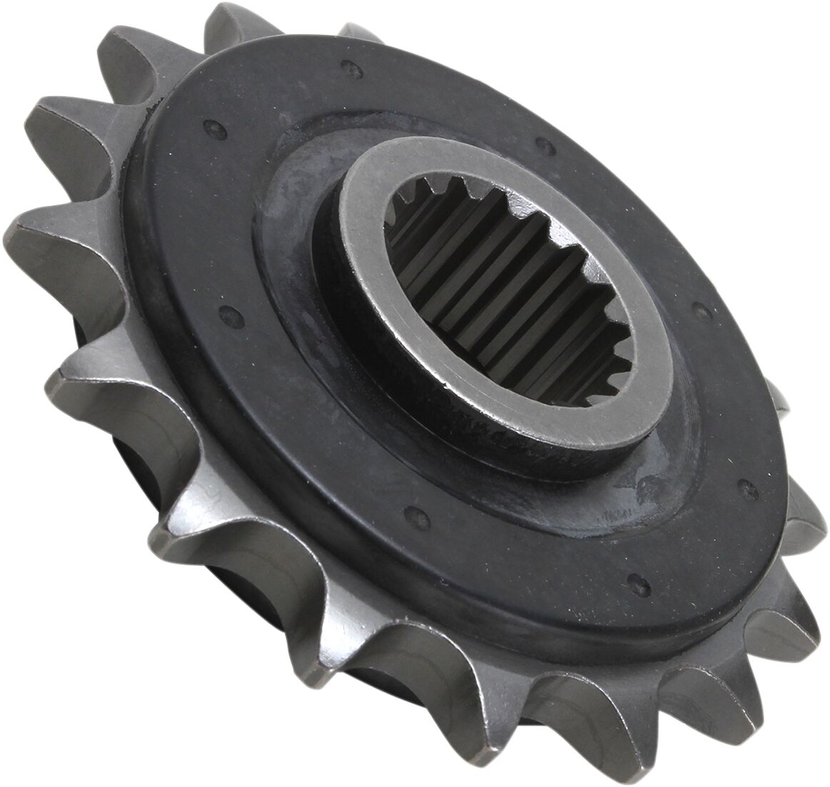 JT SPROCKETS JTF704.17RB FRONT RUBBER CUSHIONED SPROCKET 17 TEETH 525 PITCH NATURAL SCM420 CHROMOLY STEEL ALLOY JTF704.17RB