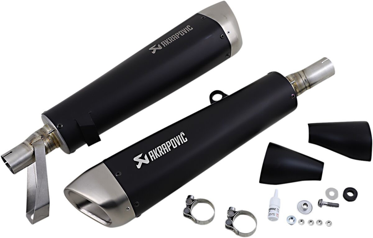 AKRAPOVIC MUFFLERS TI BK STR TWIN S-T9SO2-HCQTBL
