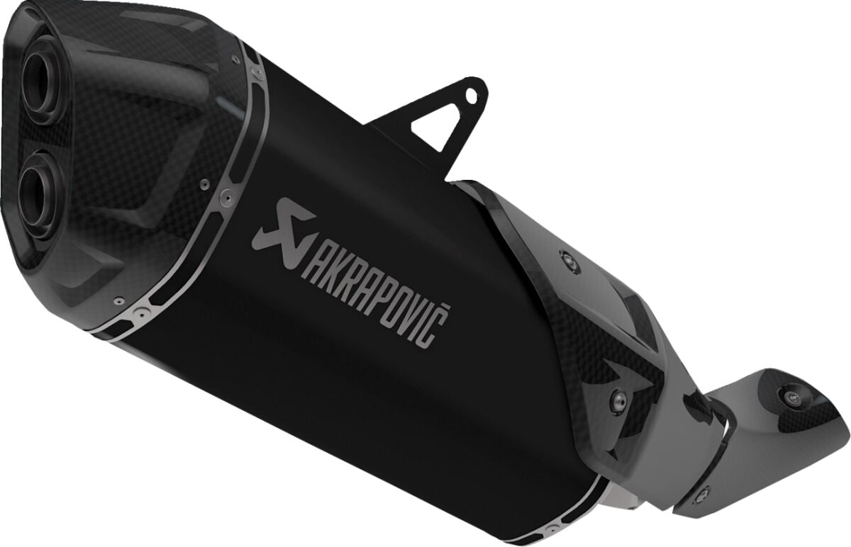 AKRAPOVIC SLIP-ON LINE MUFFLER BLACK TITANIUM CARBON END CAP S-H11SO4-HAFT