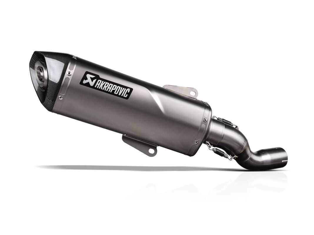 AKRAPOVIC SLIP-ON LINE MUFFLER STAINLESS STEEL CARBON END CAP S-Y125SO8-HRSS