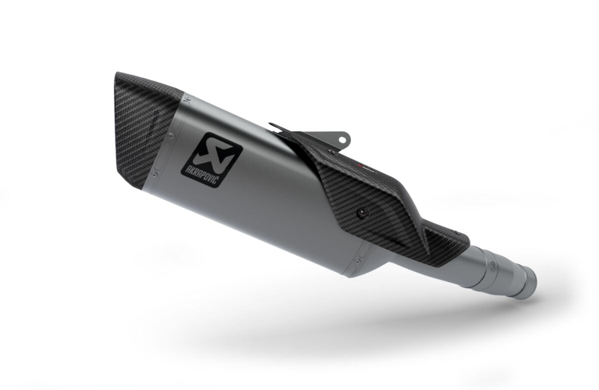 AKRAPOVIC SLIP-ON LINE MUFFLER (WITH VALVE) TITANIUM CARBON END CAP S-H10SO30-HILT
