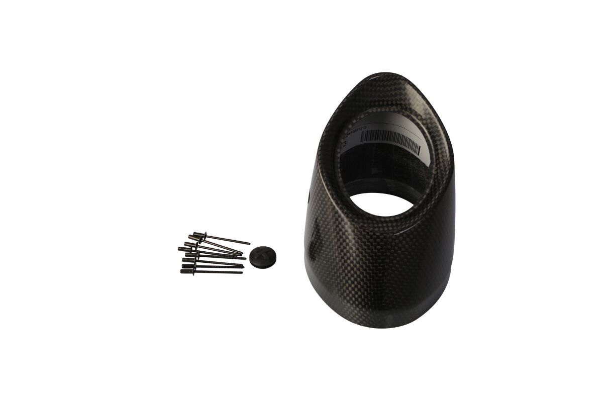 AKRAPOVIC END CAP SET CARBON BLACK V-EC61