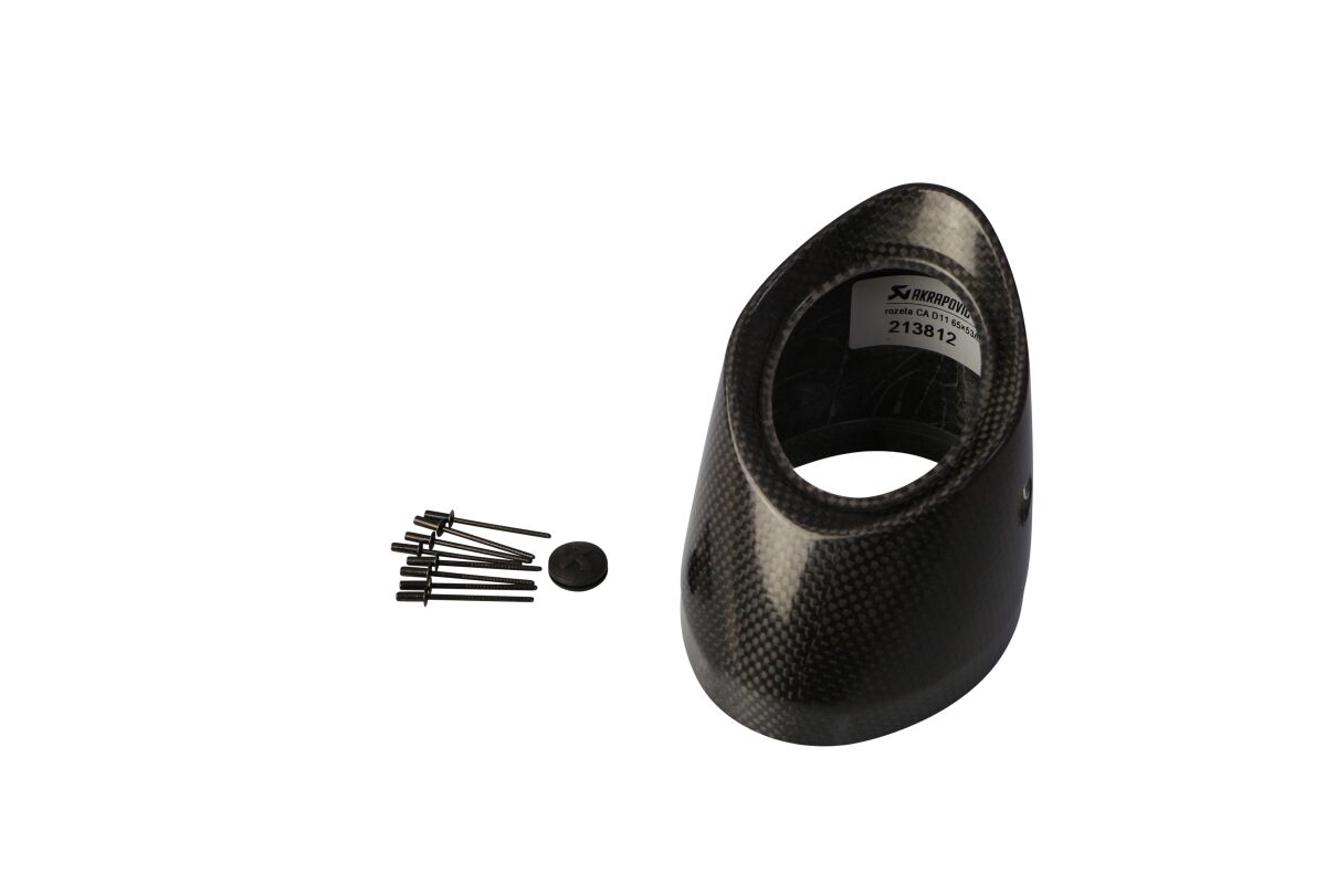 AKRAPOVIC END CAP SET CARBON BLACK V-EC60