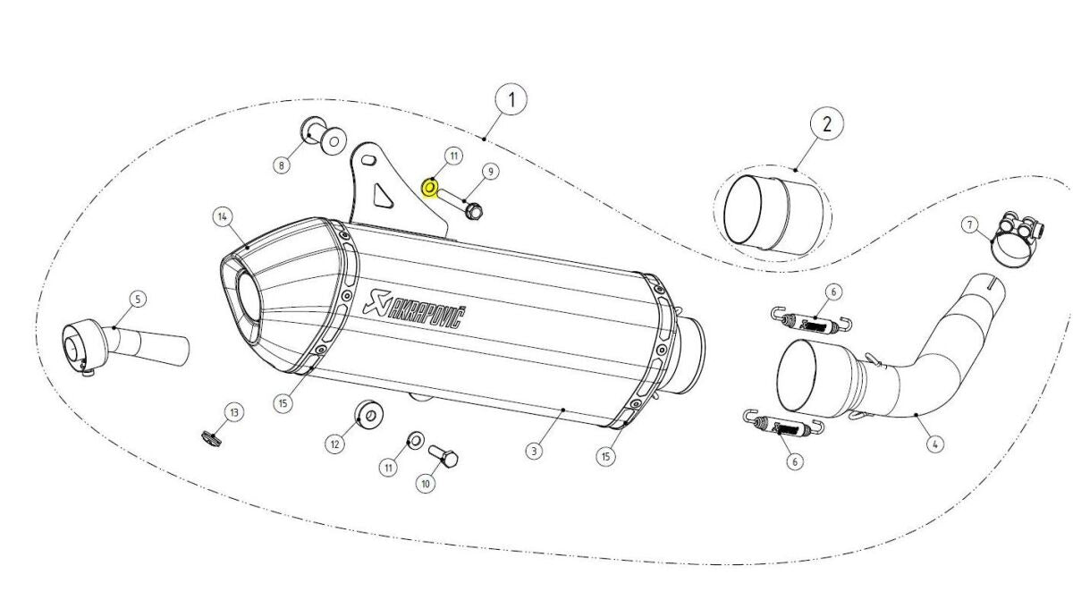 AKRAPOVIC WASHER STAINLESS STEEL P-DR4