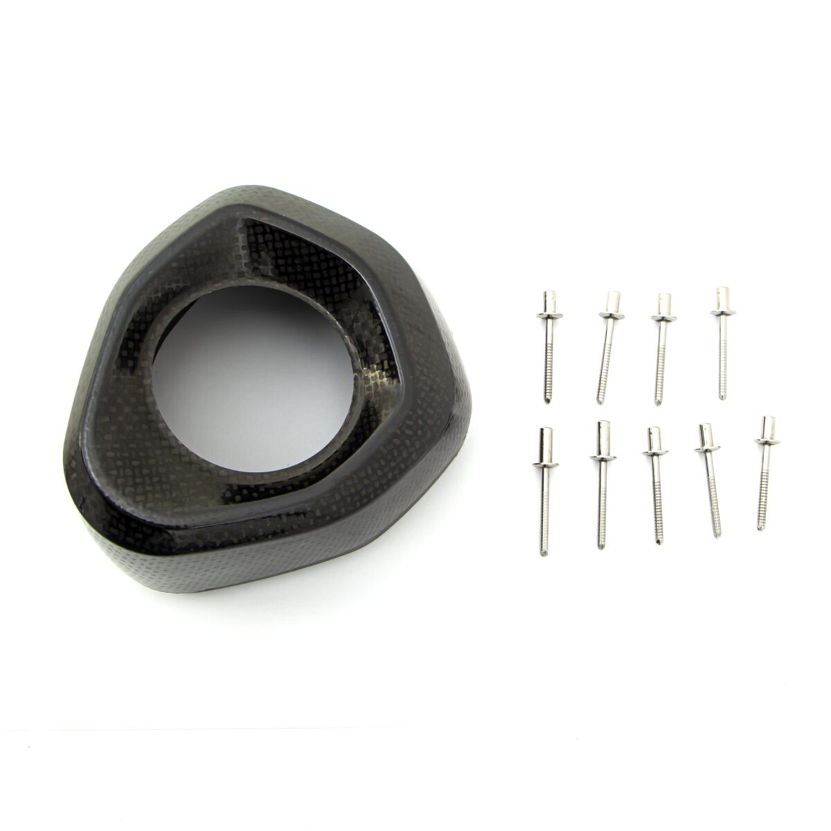 AKRAPOVIC END CAP SET CARBON BLACK V-EC347