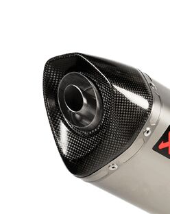 AKRAPOVIC END CAP SET CARBON BLACK V-EC324