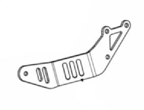 AKRAPOVIC MUFFLER BRACKET ALUMINUM P-X279
