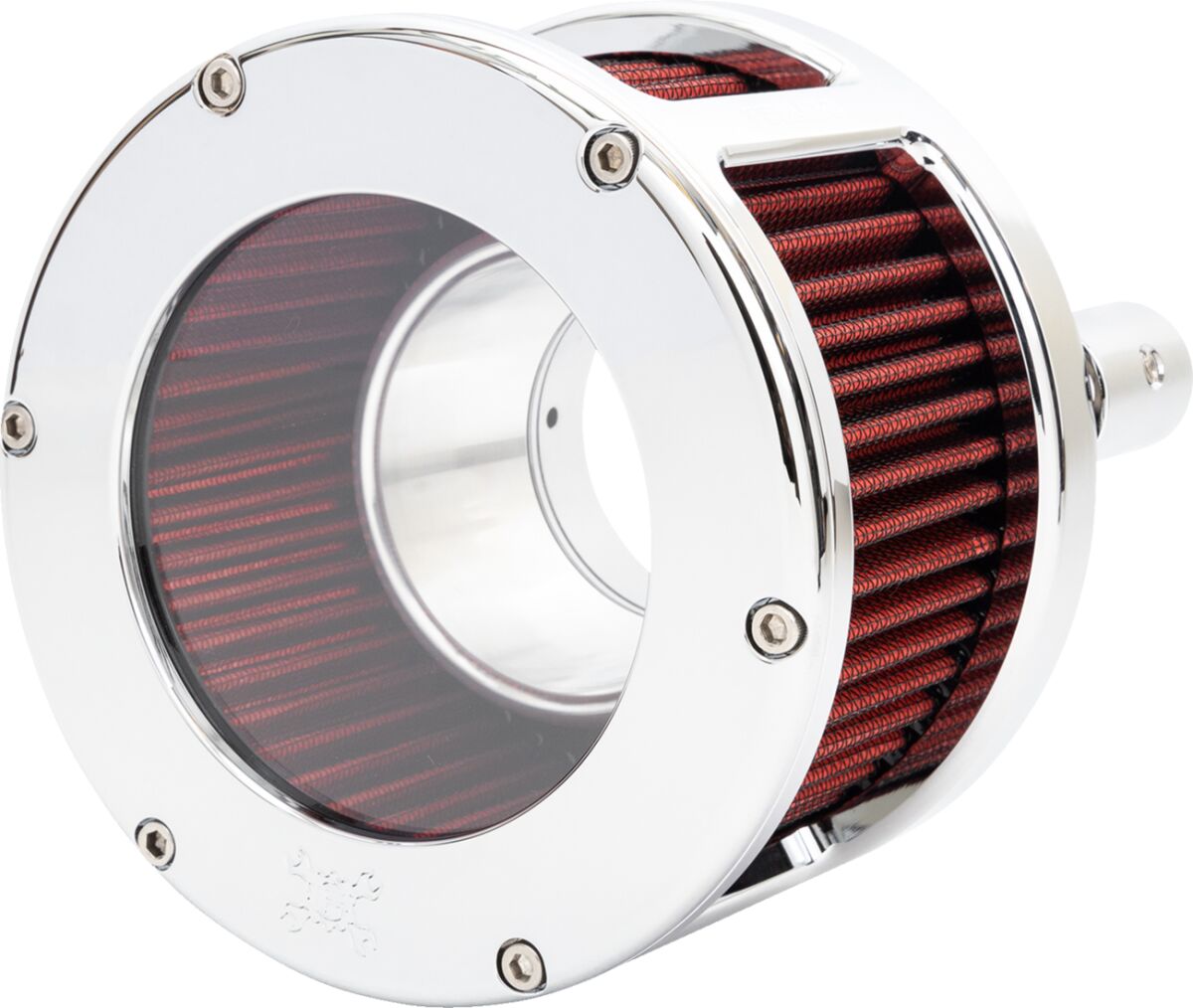 Feuling Parts Air Cleaner - BA Race Series - Chrome - Clear Cover - Red - M8 5428