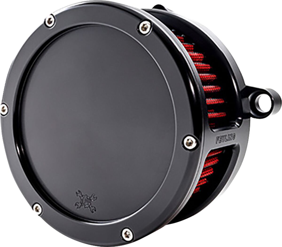 Feuling Parts AIR CLEANER BA SOLID COVER BLACK/RED M8 VVT 5473