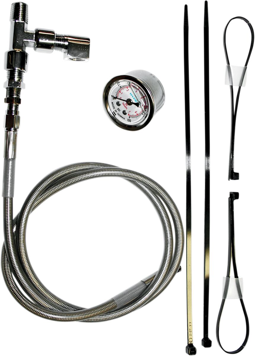Feuling Parts REMOTE OIL PSI GAUGE KIT STAINLESS 9018