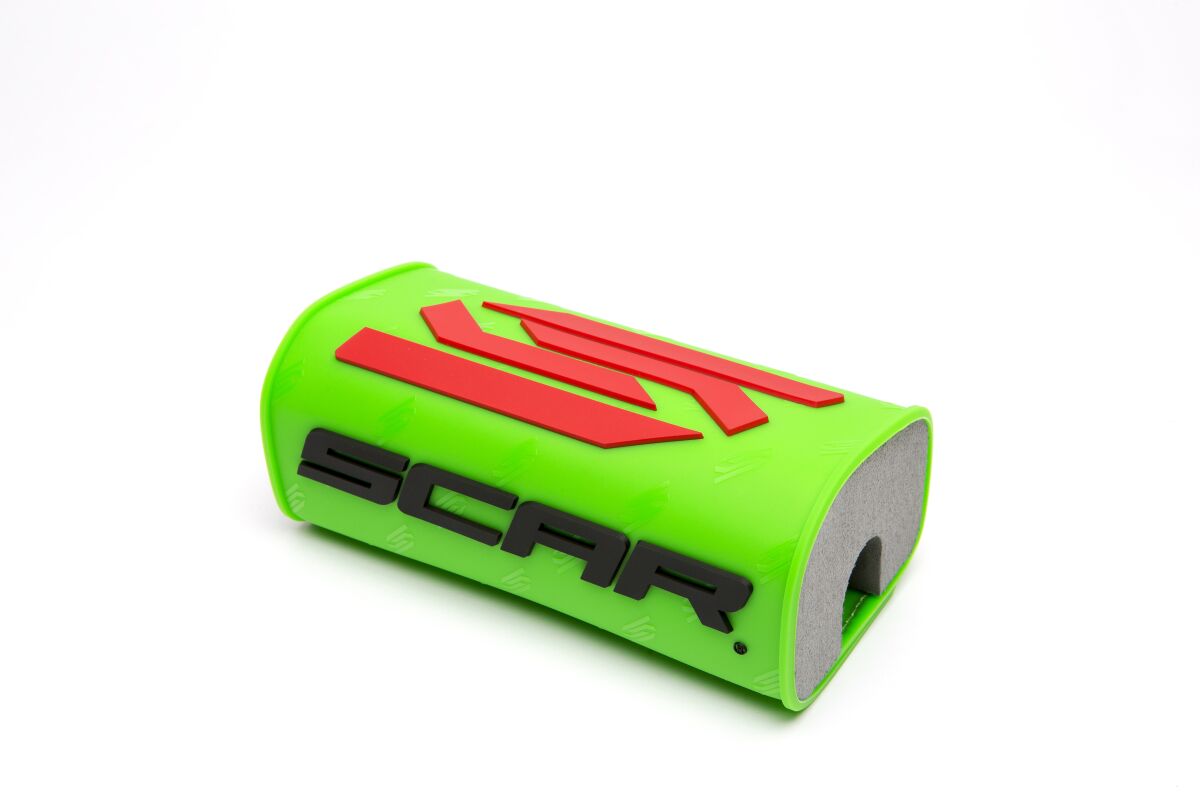 Scar Racing OVERSIZE BAR PADS O2 GREEN FLUO SMSOG