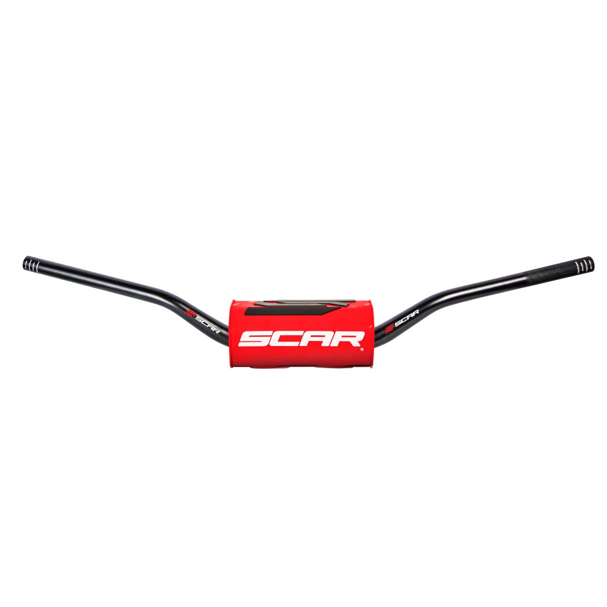 Scar Racing HANDLEBAR O2 LOW BK/RD PAD S9142R