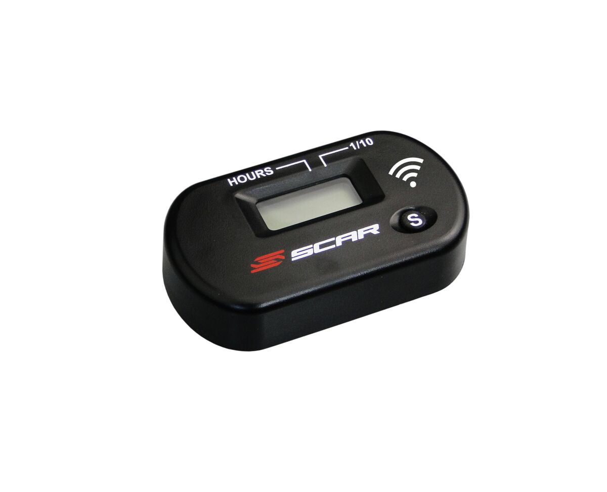 Scar Racing HOUR METER WIRELESS BLACK SWHM