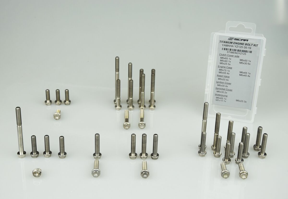 Scar Racing BOLT KIT ENGINE TITANIUM CRF25 STIMENGCRF250B