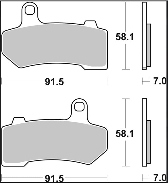 BREMBO BRAKE PAD SA SINT FR/RR 07HD17SA
