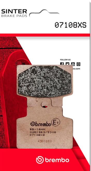 BREMBO BRAKE PAD SINTER XS SCOOTER 07108XS