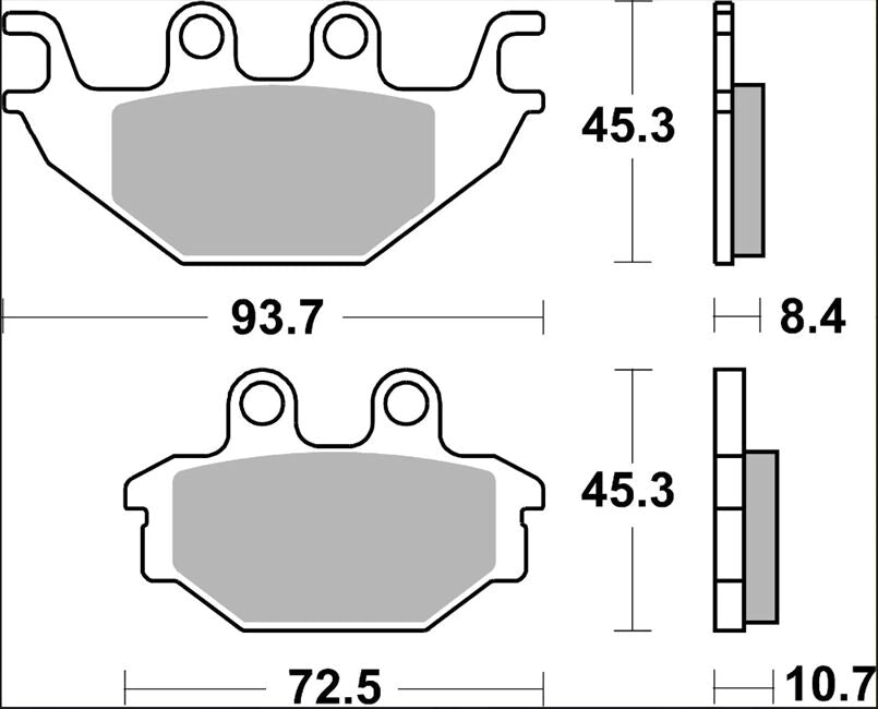 BREMBO BRAKE PAD SP SINT RR 07GR81SP
