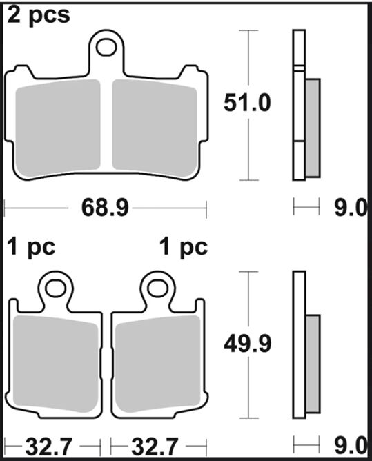 BREMBO BRAKE PAD SA SINT FR 07HO37SA