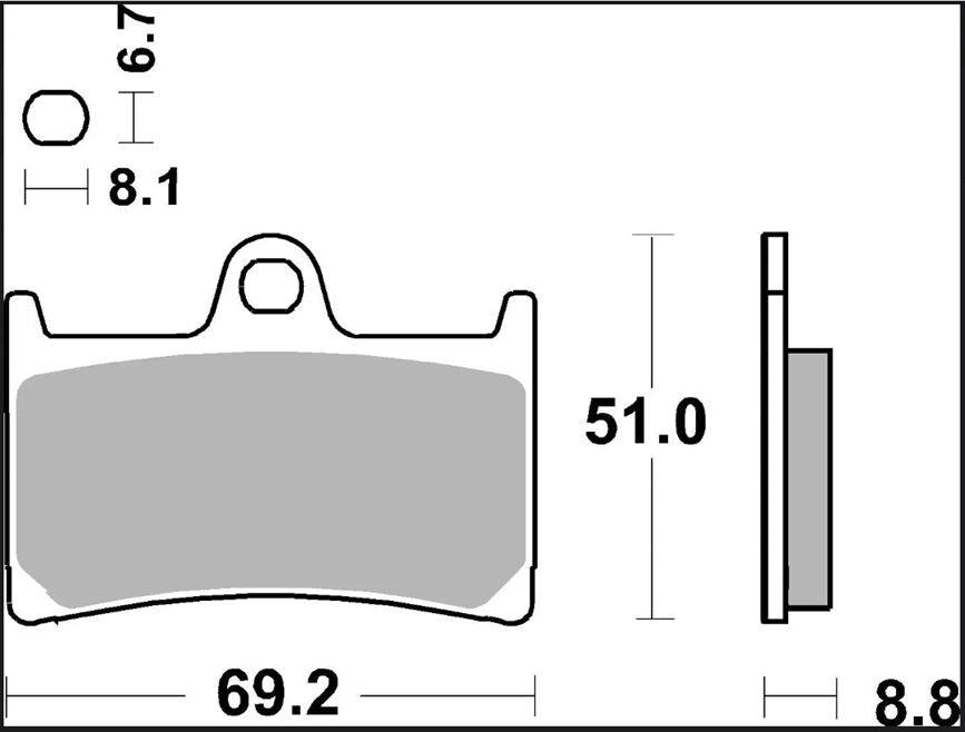 BREMBO BRAKE PAD CC CARBON CERAMIC 07YA2307