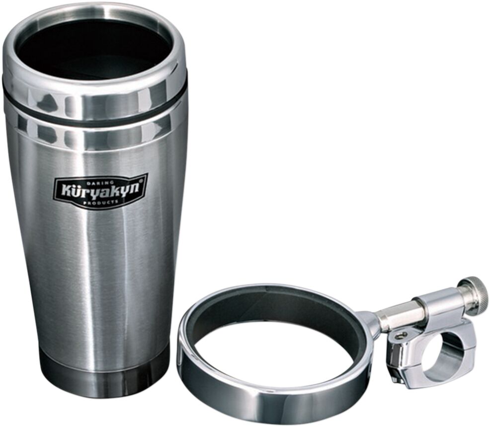 KURYAKYN UNIVERSAL DRINK HOLDER WITH STAINLESS CUP 1" CHROME KUR1464