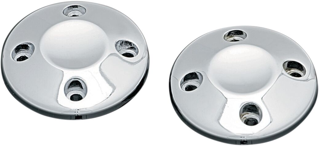 KURYAKYN END CAPS PLAIN FOR ISO GRIPS CHROME KUR6243