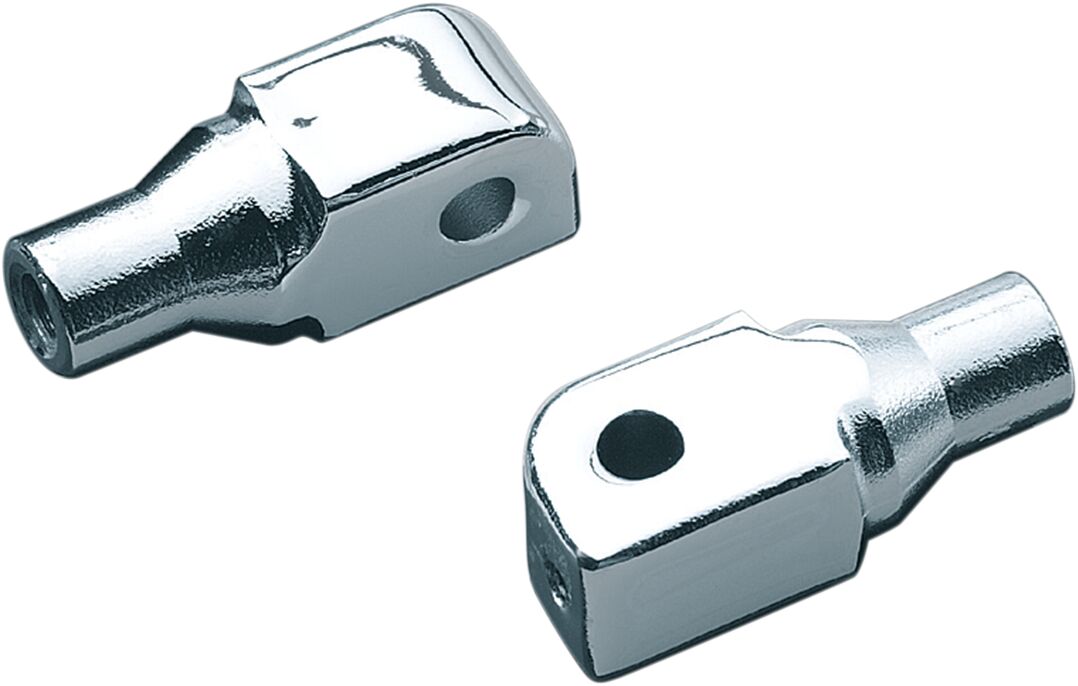 KURYAKYN TAPERED PEG ADAPTERS FOR HONDA SUZUKI TRIUMPH & YAMAHA CHROME KUR8802