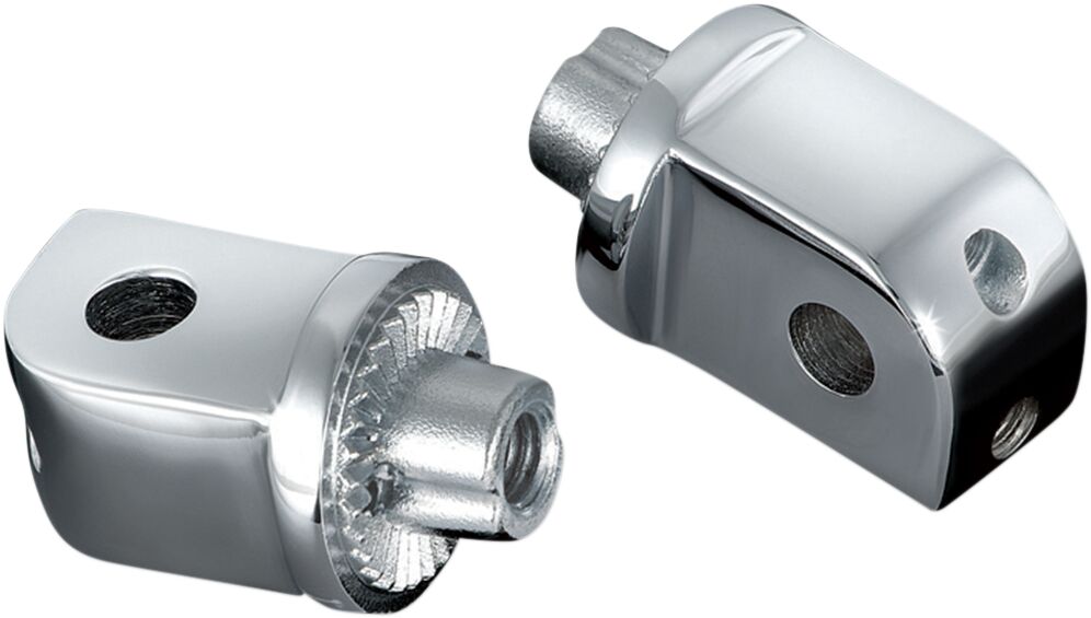 KURYAKYN SPLINED PEG ADAPTERS FOR HONDA SUZUKI & YAMAHA CHROME KUR8818