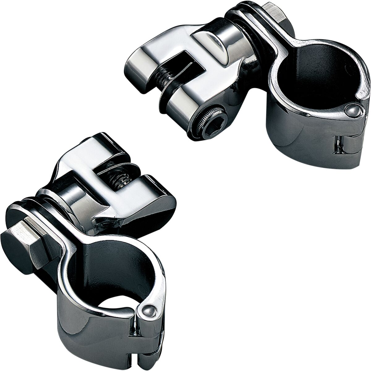 KURYAKYN PEG MOUNTS WITH 1-1/4" MAGNUM QUICK CLAMPS CHROME KUR7944