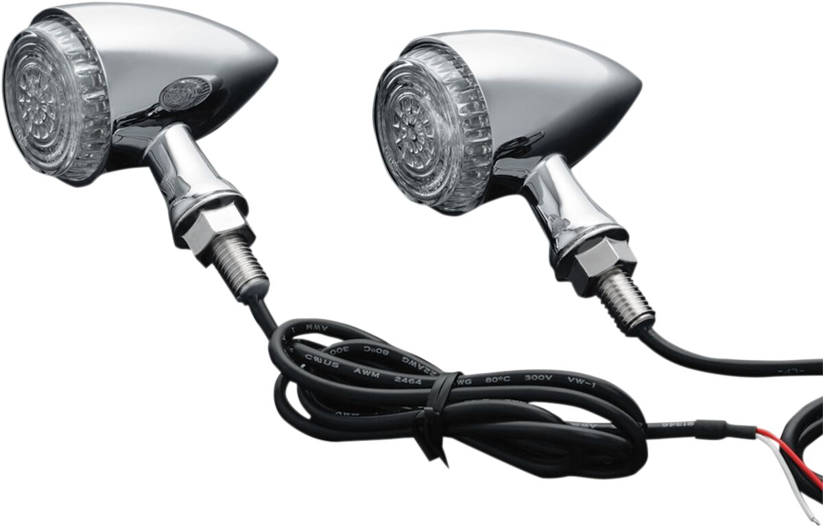 KURYAKYN TORPEDO INDICATOR LIGHTS TURN ONLY CHROME KUR2508
