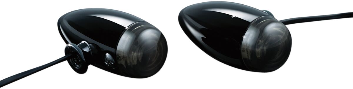 KURYAKYN MINI BULLETS AMBER LED SMOKE LENS BLACK KUR2504