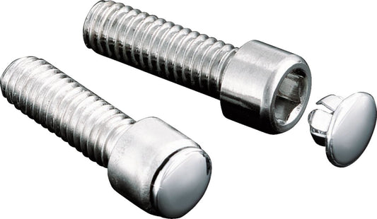 KURYAKYN HOT SPOTS CUSTOM END PLUGS CHROME FOR 1/4" ALLEN BOLTS KUR8114