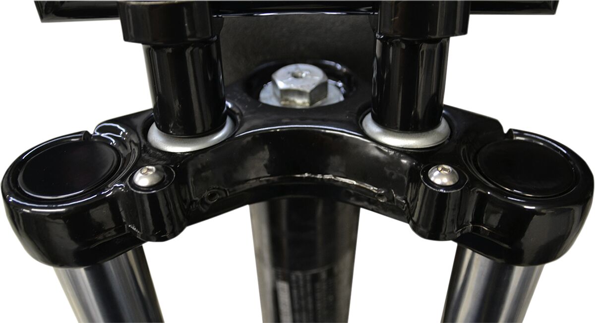 LA CHOPPERS 39MM FLUSH MOUNT FORK CAPS - BLACK LA-7504-39B