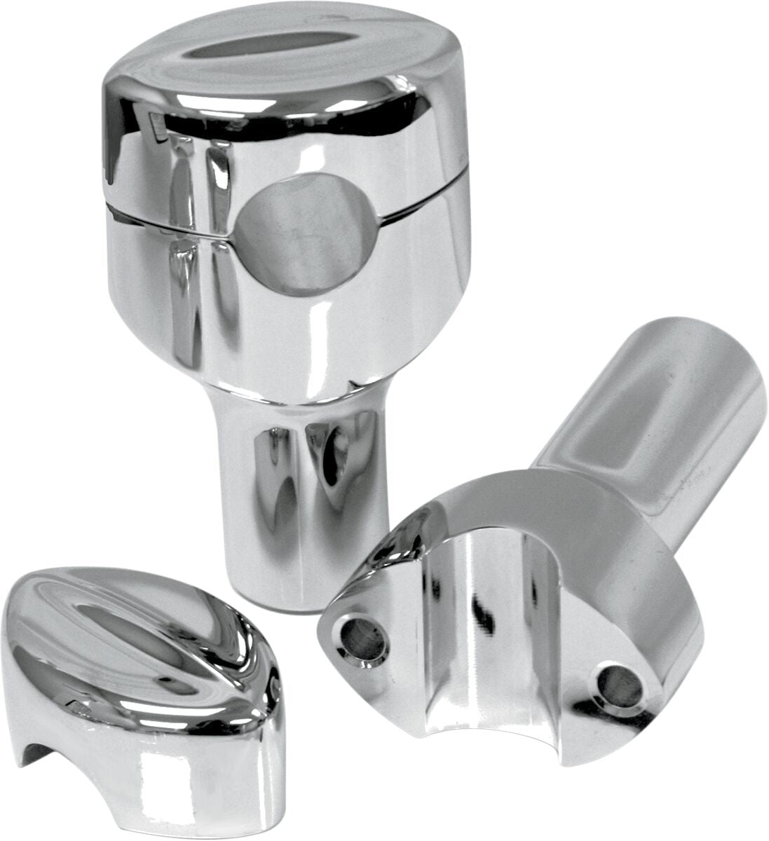 LA CHOPPERS MOHAWK HEFTY RISERS FOR 1 1/4" HANDLEBARS 3" RISE CHROME UNIVERSAL LA-7404-03