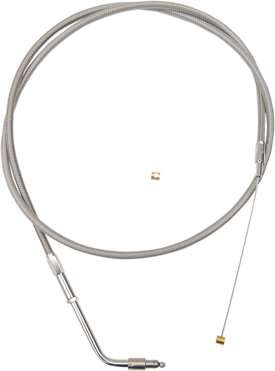 LA CHOPPERS THROTTLE CABLE STAINLESS BRAIDED FOR 12"-14" APE HANGERS LA-8320TH13